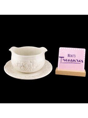 Metlox Poppytrail Vernon ANTIQUE GRAPE WHITE California Gravy Boat Attach Plate